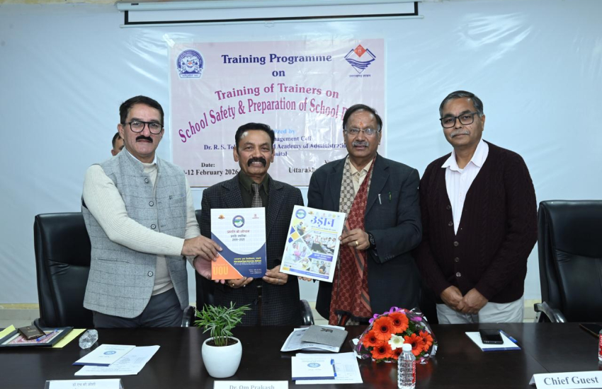 उत्तराखंड मुक्त विश्वविद्यालय में “विद्यालय सुरक्षा और विद्यालय आपदा प्रबंधन (DM) योजना की तैयारी पर प्रशिक्षकों का प्रशिक्षण” पर तीन दिवसीय प्रशिक्षण कार्यक्रम शुरू
