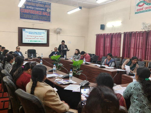 राज भवन उत्तराखंड की एक विश्वविद्यालय एक योजना के अंतर्गत आवंटित शोध विषय  दिव्यांगजनों व वंचित वर्ग को उच्च शिक्षा के प्रति जागरूक करने संबंधी कार्यक्रम का आयोजन 